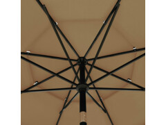 3stupňový slunečník s hliníkovou tyčí taupe 3,5 m