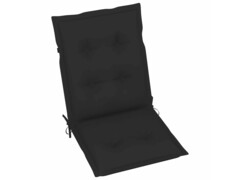  Podušky na zahradní židle 2 ks černé 100 x 50 x 7 cm
