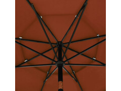 3stupňový slunečník s hliníkovou tyčí terakotový 3,5 m