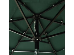 3stupňový slunečník s hliníkovou tyčí zelený 2 m