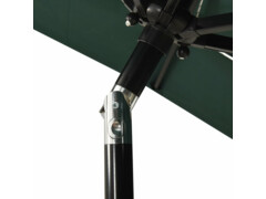 3stupňový slunečník s hliníkovou tyčí zelený 2 x 2 m