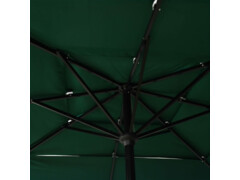 3stupňový slunečník s hliníkovou tyčí zelený 2,5 x 2,5 m