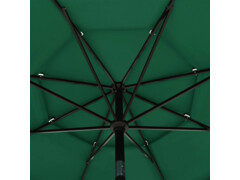 3stupňový slunečník s hliníkovou tyčí zelený 3,5 m