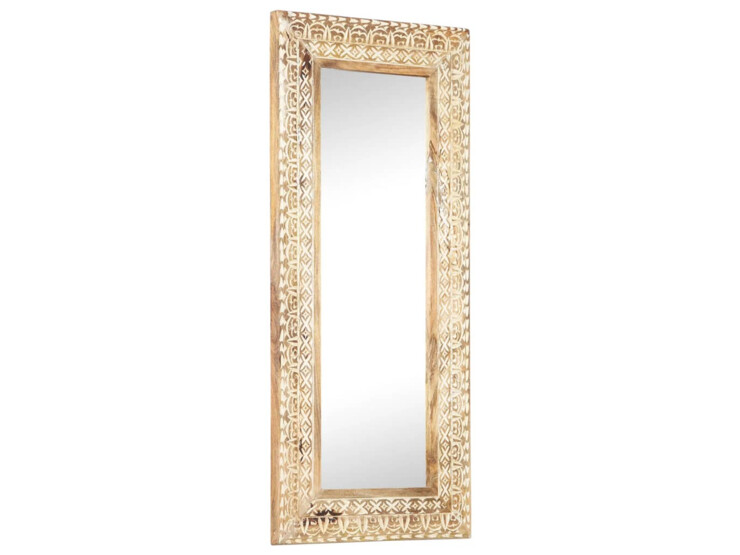  Ručně vyřezávané zrcadlo 110 x 50 x 11 cm masivní mangovník
