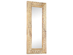  Ručně vyřezávané zrcadlo 110 x 50 x 11 cm masivní mangovník