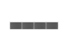  Set plotového dílce WPC 699 x 105 cm černý