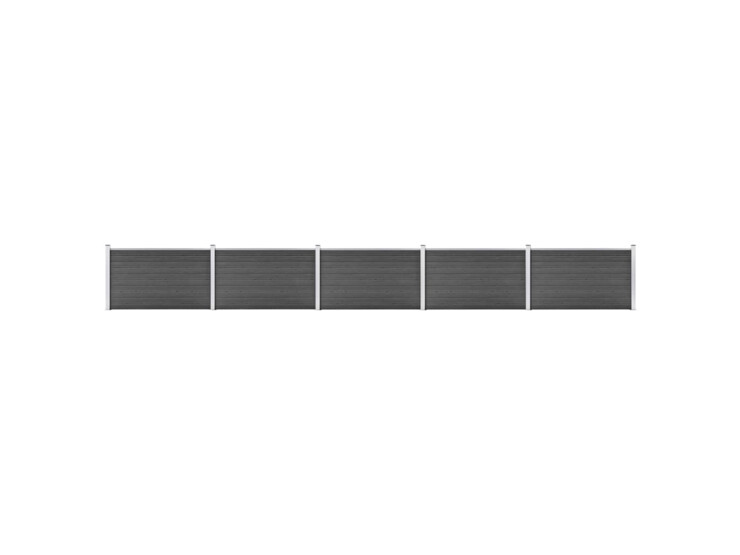  Set plotového dílce WPC 872 x 105 cm černý