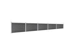  Set plotového dílce WPC 872 x 105 cm černý