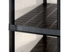 Úložný regál 5patrový černý 274,5 x 45,7 x 185 cm plast