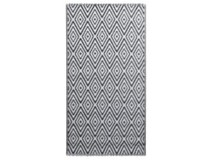  Venkovní koberec bílý a černý 190 x 290 cm PP