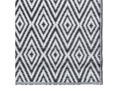  Venkovní koberec bílý a černý 190 x 290 cm PP