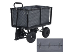 Vložka do zahradního vozíku tmavě šedá 86 x 46 x 41 cm textil