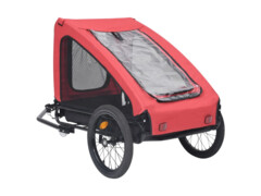 Vozík za kolo pro domácí mazlíčky červeno-černý