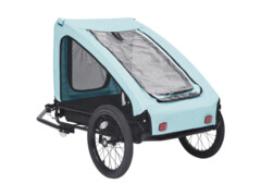 Vozík za kolo pro domácí mazlíčky modro-černý