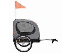 Vozík za kolo pro psa oranžovo-šedý