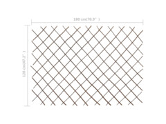 Vrbové trelážové ploty 5 ks 180 x 120 cm