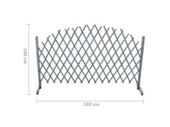 Vrbový trelážový plot masivní jedle 1,8 x 1 m šedý