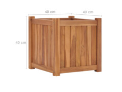 Vyvýšený záhon 40 x 40 x 40 cm masivní teakové dřevo