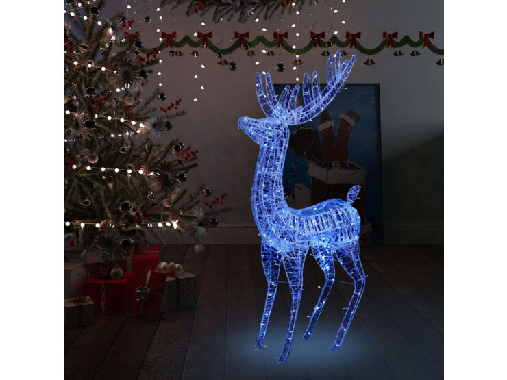 XXL Akrylový vánoční sob 250 LED 180 cm modrý