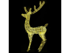 XXL Akrylový vánoční sob 250 LED diod 180 cm teplé bílé světlo