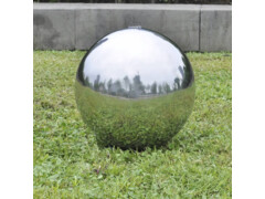 Zahradní fontána koule s LED nerezová ocel 20 cm