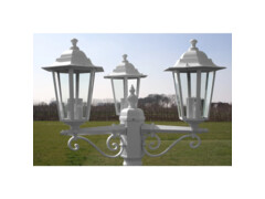 Zahradní lampa Kingston, kandelábr se 3 rameny 215 cm, bílý