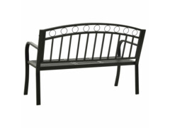 Zahradní lavice se stolem 125 cm ocel černá