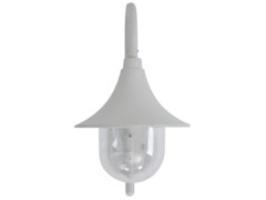 Zahradní nástěnná lampa E27 42 cm hliníková bílá