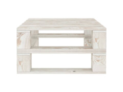 Zahradní paletový stůl bílý dřevo