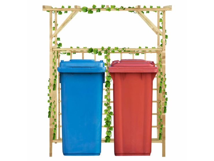 Zahradní pergola pro dvě popelnice impregnované borové dřevo