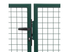Zahradní plotová brána ocel 350 x 75 cm zelená