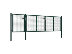 Zahradní plotová brána ocel 400 x 75 cm zelená