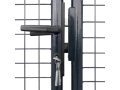 Zahradní plotová brána z pozinkované oceli 289 x 75 cm šedá