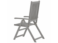 Zahradní polohovací židle 8 ks šedé masivní akáciové dřevo