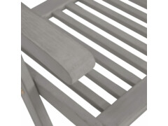 Zahradní polohovací židle 8 ks šedé masivní akáciové dřevo