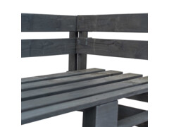 Zahradní rohová lavice z palet dřevo šedá