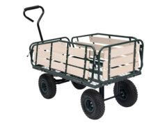 Zahradní ruční vozík z kovu a dřeva 250 kg