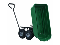 Zahradní sklápěcí ruční vozík 300 kg 75 l zelený
