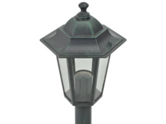 Zahradní sloupové lampy 6 ks E27 110 cm hliníkové tmavě zelené