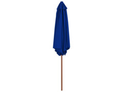 Zahradní slunečník s dřevěnou tyčí modrý 270 cm