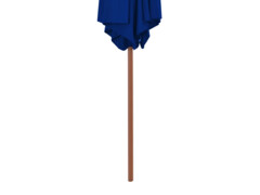 Zahradní slunečník s dřevěnou tyčí modrý 270 cm