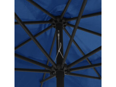 Zahradní slunečník s kovovou tyčí 400 cm azurově modrý