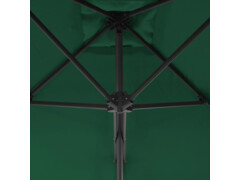 Zahradní slunečník s ocelovou tyčí 250 x 250 cm zelený