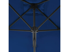 Zahradní slunečník s ocelovou tyčí modrý 300 x 230 cm