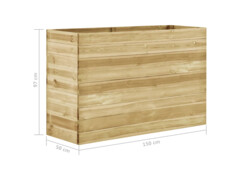Zahradní truhlík 150 x 50 x 97 cm impregnované borové dřevo