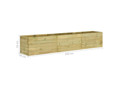 Zahradní truhlík 450 x 50 x 54 cm impregnované borové dřevo