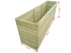 Zahradní truhlík impregnované borové dřevo 200 x 50 x 77 cm