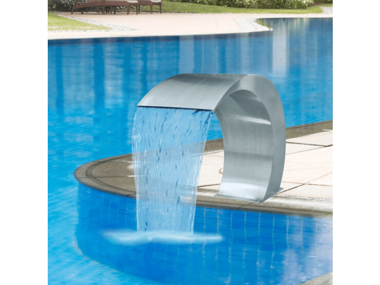 Zahradní vodopád bazénová fontána z nerezové oceli 45x30x60 cm