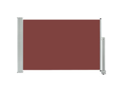 Zatahovací boční markýza / zástěna na terasu 60 x 300 cm hnědá