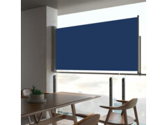 Zatahovací boční markýza / zástěna na terasu 80 x 300 cm modrá